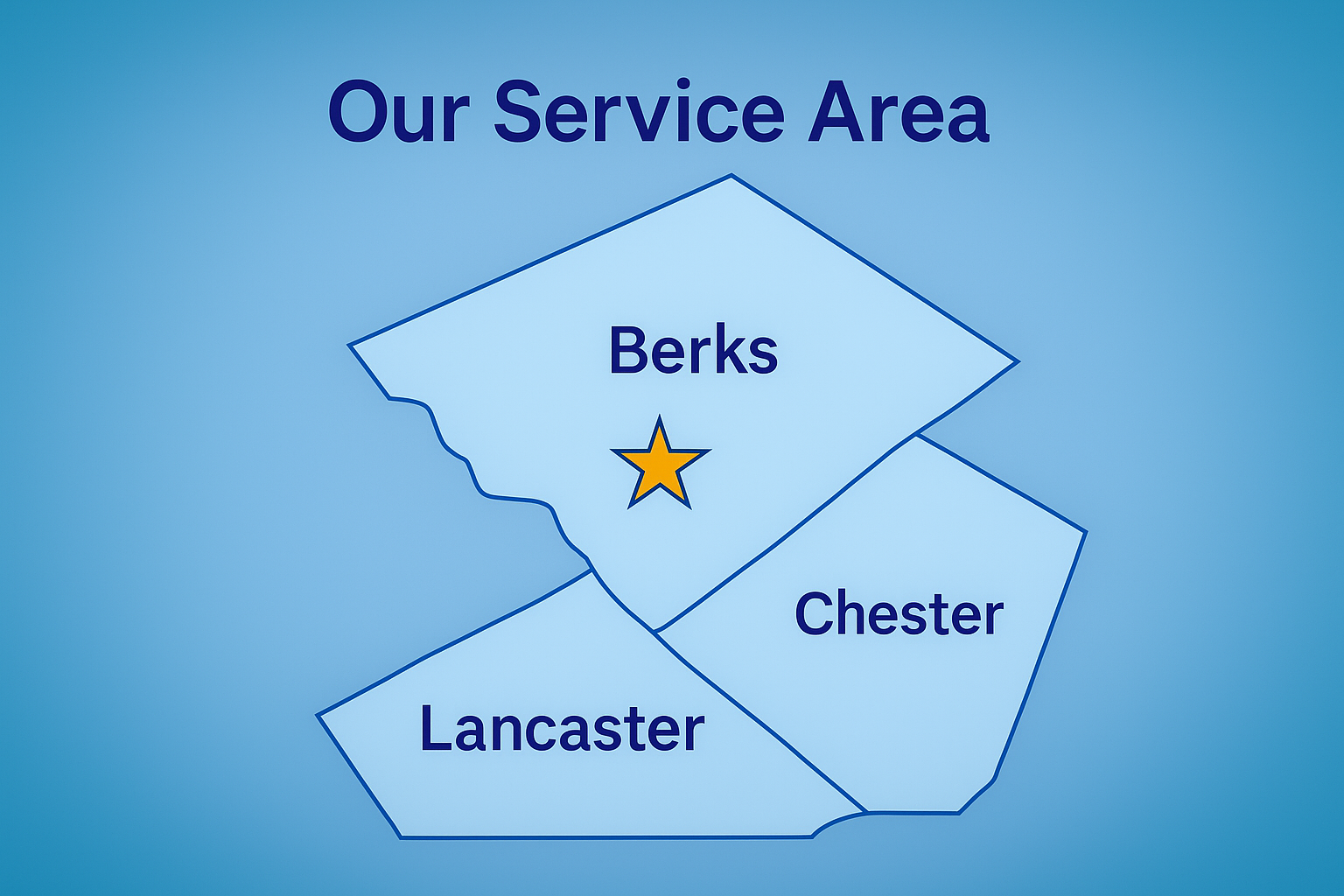Lancaster, PA service area map